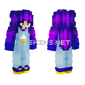 Purple Hair Girl Minecraft skin