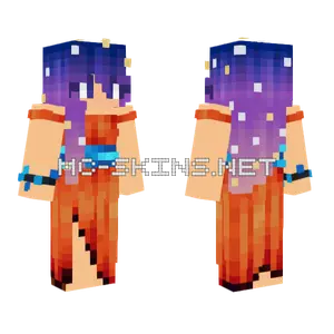 Purple Hair Girl Minecraft skin