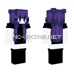 Purple Hair Girl Minecraft skin