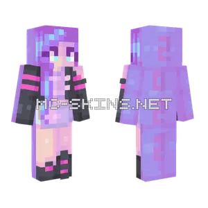 Purple Hair Girl Minecraft skin