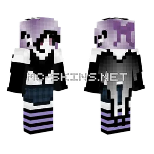 Purple Hair Girl Minecraft skin