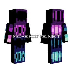 Purple Hair Side Back Minecraft skin