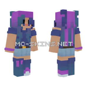 Purple Hair Wizard Minecraft skin