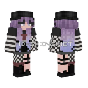 Purple Haired E Girl Minecraft skin