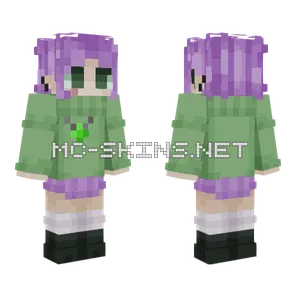 Purple Haired Girl Minecraft skin