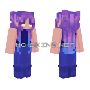 Purple Haired Girl Minecraft skin