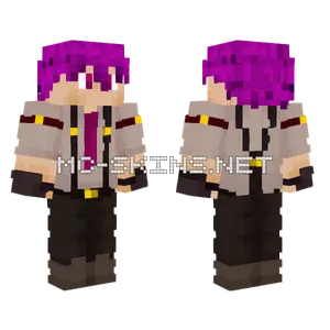 Purple Haired Girl Minecraft skin
