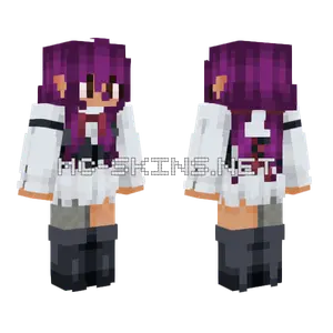 Purple Haired Girl Minecraft skin