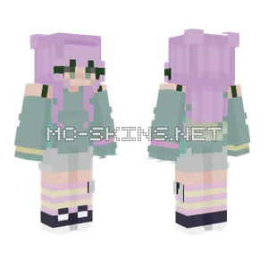 Purple Haired Girl Minecraft skin