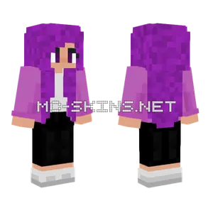 Purple Haired Girl Minecraft skin