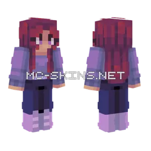 Purple Haired Girl Minecraft skin