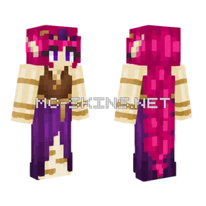 Purple Haired Mage Minecraft skin