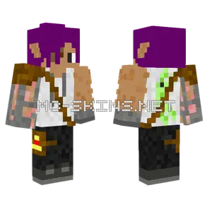 Purple Hat Scientist Minecraft skin