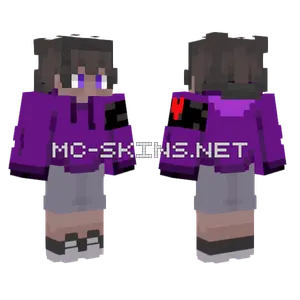Purple Help Skin Minecraft skin