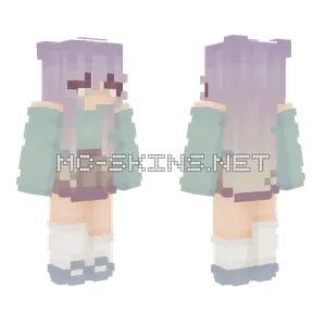 Purple Honey Ombre Hair Minecraft skin