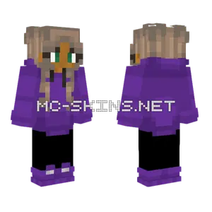 Purple Hooded Figure Minecraft skin
