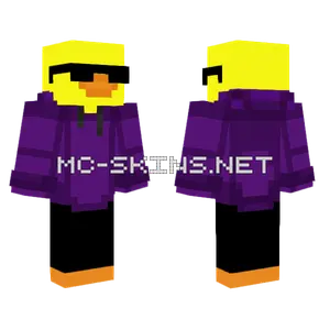 Purple Hoodie Duck Minecraft skin