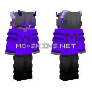 Purple Hoodie Guy Minecraft skin