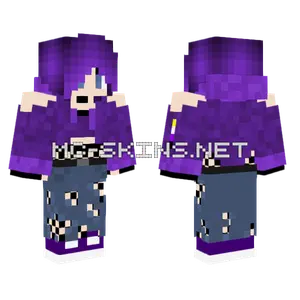 Purple Hoodie Star Pants Minecraft skin