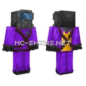 Purple Lethal Company Minecraft skin