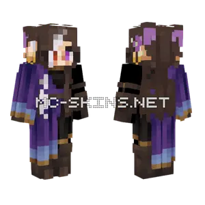 Purple Mage Robes Minecraft skin