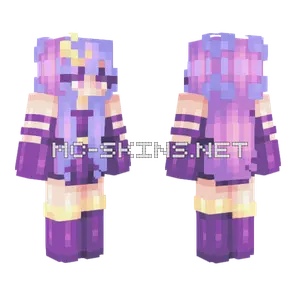 Purple Magical Girl Minecraft skin