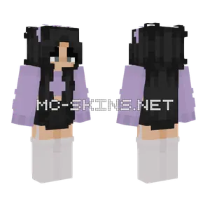 Purple Masked Girl Minecraft skin