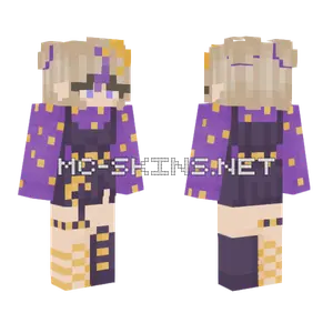 Purple Moon Girl Minecraft skin