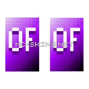 Purple OptiFine Letters cape, outside and lining