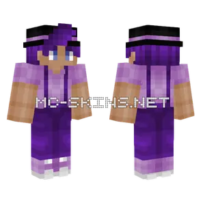 Purple Overalls Witch Minecraft skin