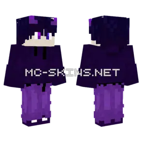 Purple Oversized Clothing Boy Minecraft skin
