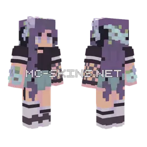 Purple Pixel Character Minecraft skin