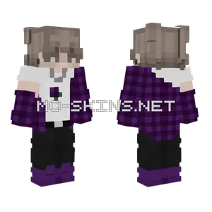 Purple Plaid Outfit Minecraft skin