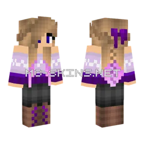 Purple Pretty Girl Edit Minecraft skin