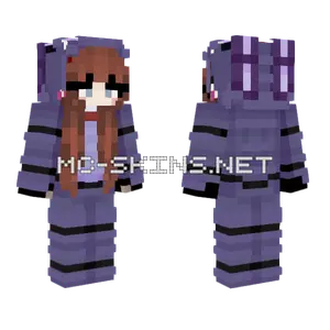 Purple Rabbit Character Minecraft skin