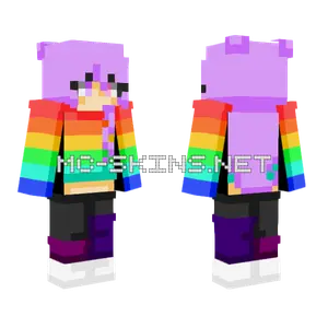 Purple Rainbow Hoodie