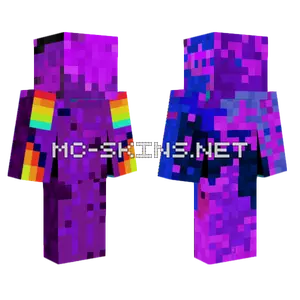 Purple Rainbow Skin Minecraft skin