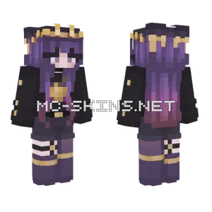 Purple School Uniform Girl Minecraft skin
