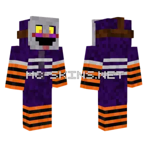 Purple Shadow Figure Minecraft skin