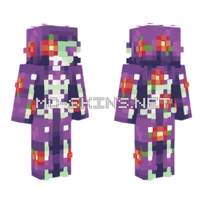 Purple Skeleton Minecraft skin