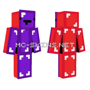 Purple Skeppy Red Back Minecraft skin