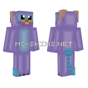 Purple Snowman Character Minecraft skin