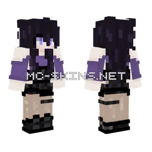 Purple Sporty Girl Minecraft skin
