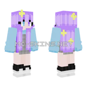 Purple Star Girl Minecraft skin