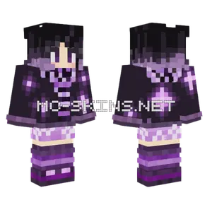 Purple Star Girl Minecraft skin