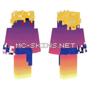 Purple Sunset Gradient Minecraft skin