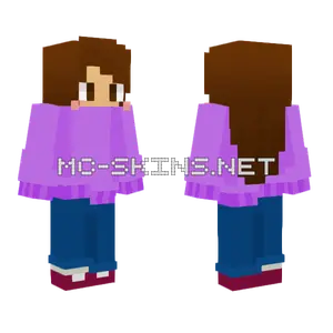 Purple Sweater Boy Minecraft skin