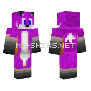 Purple Tails Fox Minecraft skin