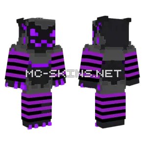 Purple Thigh Highs Femboy Protogen Minecraft skin