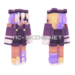 Purple Witch Bear Hug Minecraft skin